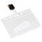 Q-Connect Rigid Credit Card Sized Name Badge Holder and Clip, 68x91mm, Clear, Pack of 10