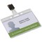 Q-Connect Rigid Credit Card Sized Name Badge Holder and Clip, 68x91mm, Clear, Pack of 10