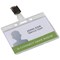 Q-Connect Rigid Credit Card Sized Name Badge Holder and Clip (Pack of 10) KF14148