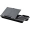 Q-Connect Laptop Stand with Mousepad and Phone Holder, Adjustable Height and Tilt, Black