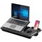 Q-Connect Laptop Stand with Mousepad and Phone Holder, Adjustable Height and Tilt, Black