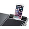 Q-Connect Laptop Stand with Mousepad and Phone Holder, Adjustable Height and Tilt, Black
