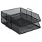 Q-Connect Self-stacking Mesh Letter Tray, Black