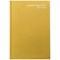 5 Star A4 Academic Diary, Day Per Page, Yellow, 2025-2026