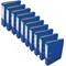 Q-Connect Foolscap Recycled Lever Arch Files, 70mm Spine, Blue, Pack of 10