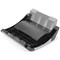 Q- Connect Foot Rest with Carpet, Black/Silver