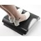 Q-Connect Foot Rest with Rubber, Black/Silver