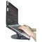 Q-Connect Aluminium Laptop Stand, Adjustable Tilt, Black and Silver