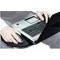 Q-Connect Aluminium Laptop Stand, Adjustable Tilt, Black and Silver