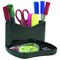 Q-Connect Executive Desk Tidy, 4 Compartments, Black