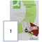 Q-Connect Multi-Purpose Label, 1 Per Sheet, 199.6x289mm, White, 100 Labels