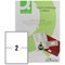 Q-Connect Multi-Purpose Label, 199.6x143.5mm, 2 per Sheet, Pack of 100 Sheets
