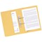 Q-Connect Front Pocket Transfer Files, 300gsm, Foolscap, Yellow, Pack of 25