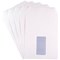 Q-Connect C5 Envelopes, Window, Self Seal, 90gsm, White, Pack of 500