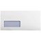 Q-Connect DL Recycled Envelopes, Window, Self Seal, 100gsm, White, Pack of 500 Q-Connect DL Recycled Envelopes, Window, Self Seal, 100gsm, White, Pack of 500