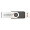 Q-Connect USB 2.0 Swivel Flash Drive, 4Gb