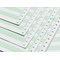 Q-Connect Computer Listing Paper, 1-Part, 11 inch x 362mm, Un-Perforated, Plain, White & Green, Ruled, Box(2000 Sheets)