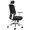 First Stealth Operator Chair with Headrest and Adjustable Arms, Black/White
