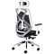 First Stealth Operator Chair with Headrest and Adjustable Arms, Black/White