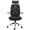 First Stealth Operator Chair with Headrest and Adjustable Arms, Black/White