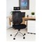 First Stealth Operator Chair with Headrest and Adjustable Arms, Black/White