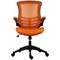 First Curve Operator Chair with Folding Arms, Orange