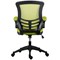 First Curve Operator Chair with Folding Arms, Green