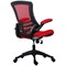 First Curve Operator Chair with Folding Arms, Red