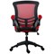 First Curve Operator Chair with Folding Arms, Red