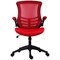 First Curve Operator Chair with Folding Arms, Red