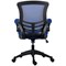 First Curve Operator Chair with Folding Arms, Blue