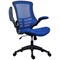 First Curve Operator Chair with Folding Arms, Blue