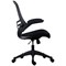 First Curve Operator Chair with Folding Arms, Black