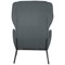 Calma Wingback Chair Grey with Black Frame