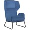 Calma Wingback Chair Blue with Black Frame