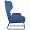 Calma Wingback Chair Blue with Black Frame