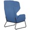 Calma Wingback Chair Blue with Black Frame