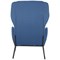 Calma Wingback Chair Blue with Black Frame