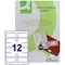 Q-Connect Multipurpose Labels, 99.1x42.3mm, 12 Per Sheet, Pack of 100 Sheets