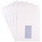 Q-Connect C5 Envelopes, Large Window, Self Seal, 90gsm, White, Pack of 500