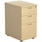 Jemini 3 Drawer Desk High Pedestal, 600mm Deep, Maple Jemini 3 Drawer Desk High Pedestal, 600mm Deep, Maple