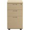 Jemini 3 Drawer Desk High Pedestal, 600mm Deep, Maple