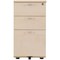 Jemini 3 Drawer Desk High Pedestal, 800mm Deep, Maple