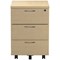 Jemini 3 Drawer Mobile Pedestal, Maple Jemini 3 Drawer Mobile Pedestal, Maple