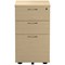 Jemini 3 Drawer Under Desk Pedestal, Maple