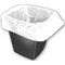 2Work Light Duty Square Bin Liners, 30 Litre, White, Pack of 1000