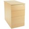 Jemini Intro 3 Drawer Desk High Pedestal, 800mm Deep, Oak