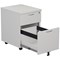 Jemini 2 Drawer Mobile Pedestal, White Jemini 2 Drawer Mobile Pedestal, White