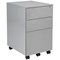 Jemini 3 Drawer Steel Mobile Pedestal, Silver Jemini 3 Drawer Steel Mobile Pedestal, Silver