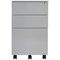 Jemini 3 Drawer Steel Mobile Pedestal, Silver Jemini 3 Drawer Steel Mobile Pedestal, Silver